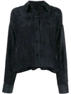 ISABEL MARANT CROPPED CORDUROY BUTTON-UP SHIRT