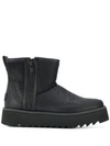 Ugg Ankle Boots Black Rebel Biker Mini In Black
