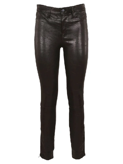 J Brand Jbrand Leather Trousers In Black