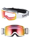 Smith Grom Snow Goggles In White/ Pink