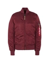 Alpha Industries Jackets In Maroon