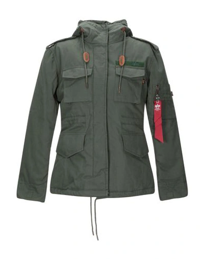 Alpha Industries Full-length Jacket In Military Green