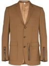 BURBERRY ZIP DETAIL BLAZER