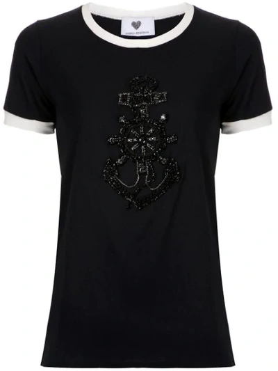 Andrea Bogosian Pinny Embroidered T-shirt In Black