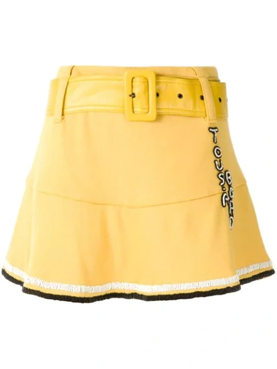 Andrea Bogosian Poetry Embroidered Skorts In Yellow