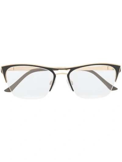 Cazal Cat-eye Frames In Gold