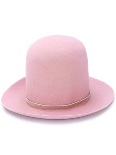 Ann Demeulemeester Large Fedora Hat In Pink