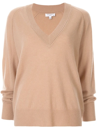 Equipment Madalene V-neck Cashmere Jumper In Brown