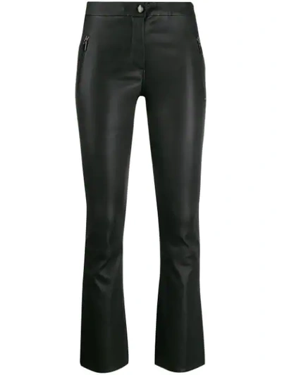 Arma Cropped Kick Flare Trousers In Nero