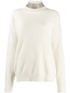 ALEXANDER WANG EMBELLISHED NECK JUMPER