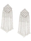 ALESSANDRA RICH CRYSTAL-SQUARE DROP EARRINGS
