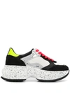 Hogan Maxi I Active Black Oversize Leather & Mesh Sneaker  <br> In Black