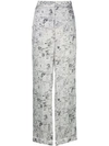Off-white Sketch Print Straight-leg Trousers In White