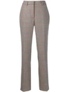 OFF-WHITE CHECKERED TAILORED STRAIGHT LEG TROUSERS