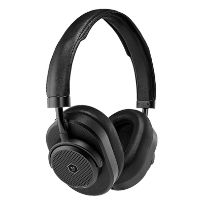 Master & Dynamic Black Mw65 Active Noise Cancellation Wireless Headphones In Black Leather/black Metal