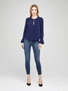 L AGENCE SIMONE BLOUSE,40184CDC-NAVY-XS