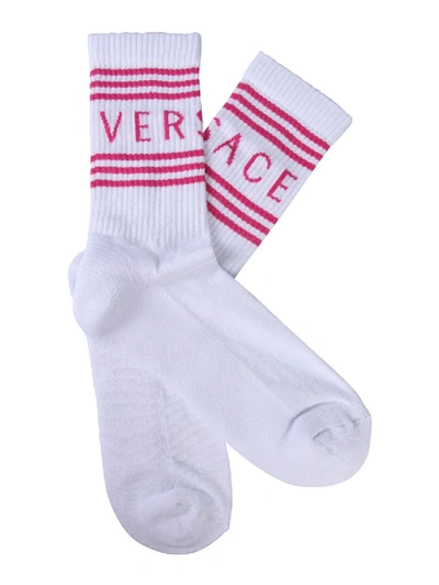 Versace White Cotton Socks