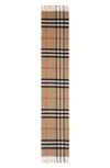 Burberry Giant Check Tasselled-trim Cashmere Scarf In Archive Beige