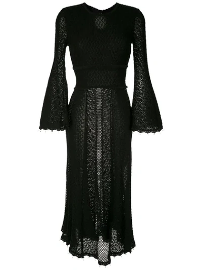 Andrea Bogosian Lace Midi Dress In Black