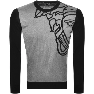 Versace Crew Neck Knit Jumper Black