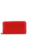Comme Des Garçons Zip-around Leather Wallet In Orange