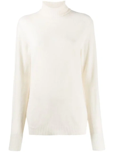 Ma'ry'ya Rollneck Knit Sweater In White