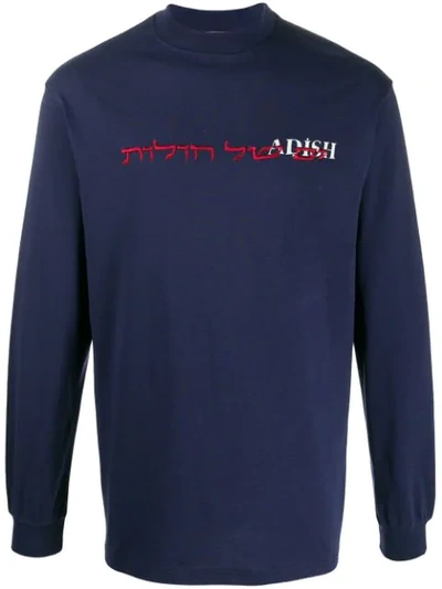 Adish Crew-neck Logo Sweatshirt In Blue