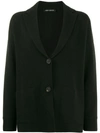 Iris Von Arnim Notched Lapels Cardigan In Green