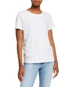 Majestic Silk Touch Crewneck Tee In White
