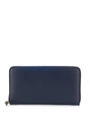 Comme Des Garçons All Around Zip Wallet In Blue