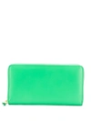 Comme Des Garçons Zip-around Leather Wallet In Green