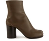 Maison Margiela 80mm Tabi Leather Ankle Boots In T7229 Rifgr