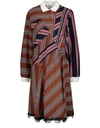 KOCHÉ OVERSIZED POLO DRESS,KPF19D08/STRIPES BROWN WHITE