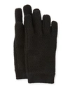 Loro Piana Crochet Cashmere Gloves In Black