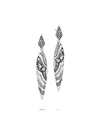 John Hardy Sterling Silver White & Gray Diamond Spear Drop Earrings In Diamond