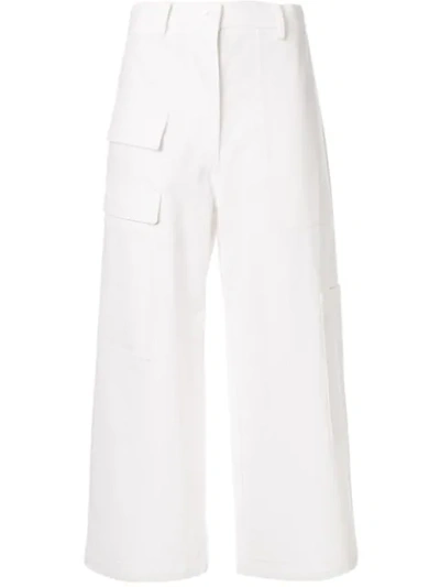 Sofie D'hoore High Waisted Casual Trousers In White