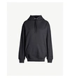 VICTORIA BECKHAM RELAXED-FIT BRAND-EMBROIDERED COTTON-JERSEY HOODY
