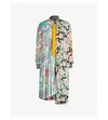 JUNYA WATANABE FLORAL-PRINT PLEATED SHELL AND WOVEN JACKET