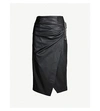 PINKO Cagliare high-waist faux-leather skirt