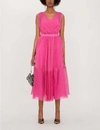 PINKO WOMENS FUXIA-BACCA ROSSISS. OTTIMARE TULLE DRESS 6,5337-10780-1N12L95794