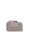 CHLOÉ CHLOE MEDIUM MARCIE WALLET WITH SLOT CARDS IN CASHMERE GREY,CLOE-WY515