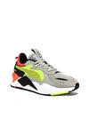 Puma Rs-x Hard Drive "grey/yellow/orange" Sneakers In High Rise & Yellow Alert