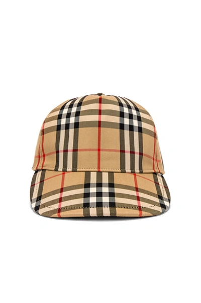 Burberry Leather-trimmed Checked Cotton-blend Canvas Baseball Cap In Brown