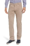 Peter Millar Wayfare Slim-fit Tencel And Cotton-blend Twill Trousers In Khaki