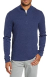 Zachary Prell Higgins Quarter Zip Sweater In Dark Blue
