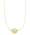 TORY BURCH SPINNING PEARL DELICATE NECKLACE,192485292763