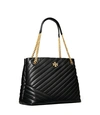 Tory Burch Kira Chevron Tote Bag In Black