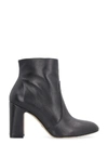 STUART WEITZMAN NELL LEATHER ANKLE BOOTS,NELLDRESSNAPPA BLACK