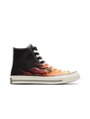 Converse Archive Prints Remixed Chuck 70 Hi Flame Print Sneakers In Black