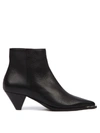 ALDO CASTAGNA BLACK HAMMERED LEATHER ANKLE BOOT,119-DESI MUFLONENERO